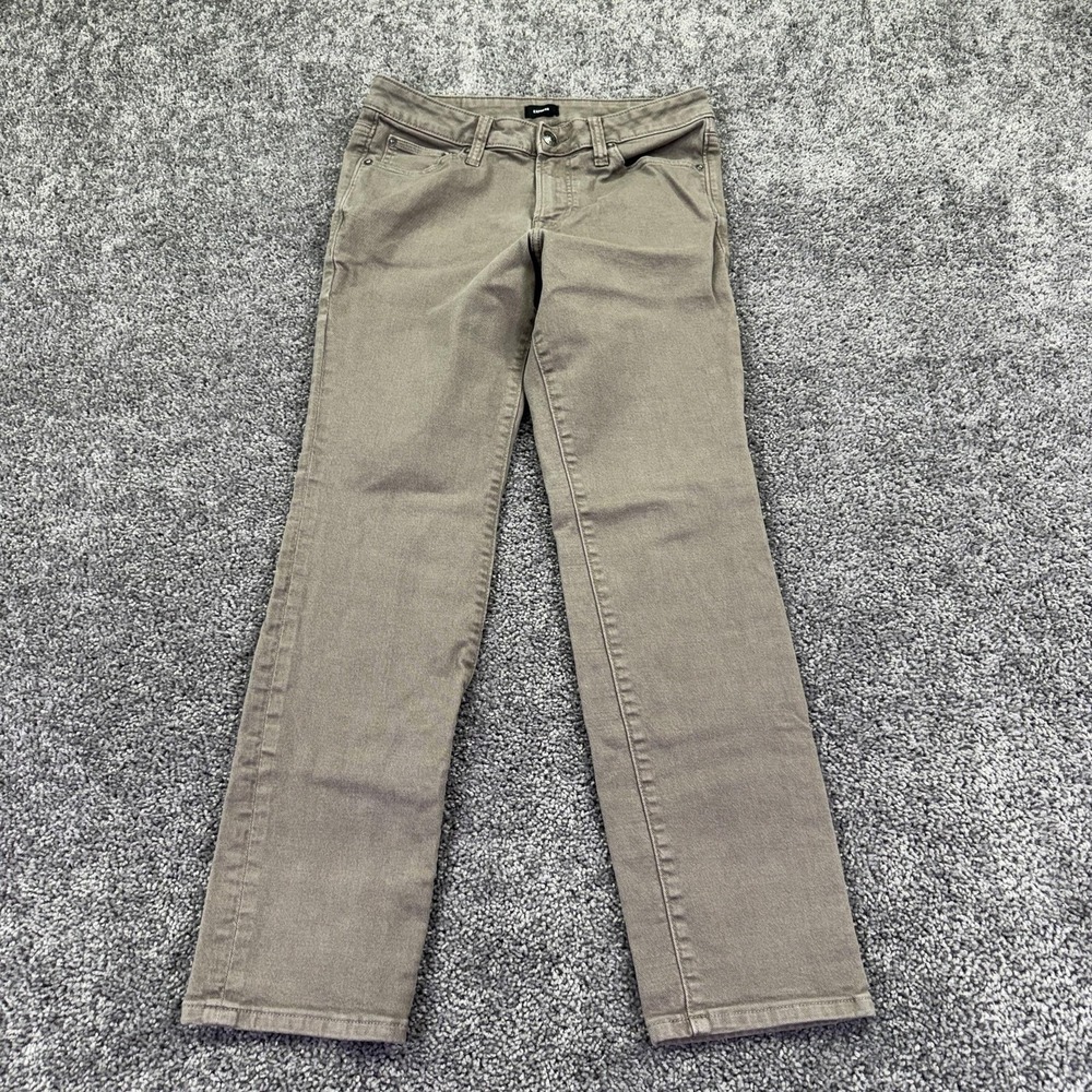 Express Jeans Mens 29x30 Brown Skinny Slim Fit Stretch Denim Casual Pockets Logo